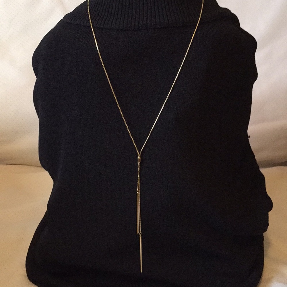 Gold toned rope chain with sliding gold pendants - Picture 2 of 2